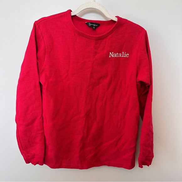 Natalie Pajama grams red long sleeve thermal and plaid pants - Picture 3 of 6